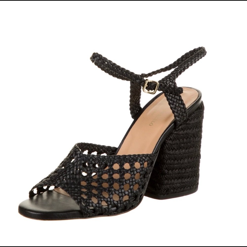Paloma Barceló Leather Braided Espadrilles